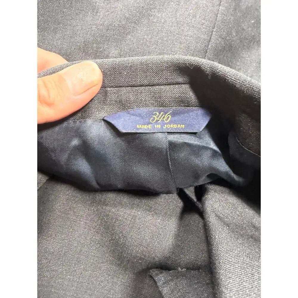 Brooks Brothers 346 Mens Gray Wool Stretch Sport Coat Blazer 50L 3 Button